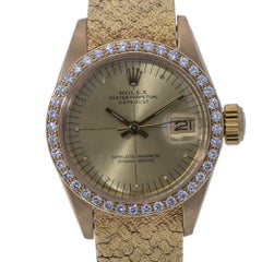 Rolex Datejust Vintage 6900 18K Factory Diamond Year 1982 Lady's Watch