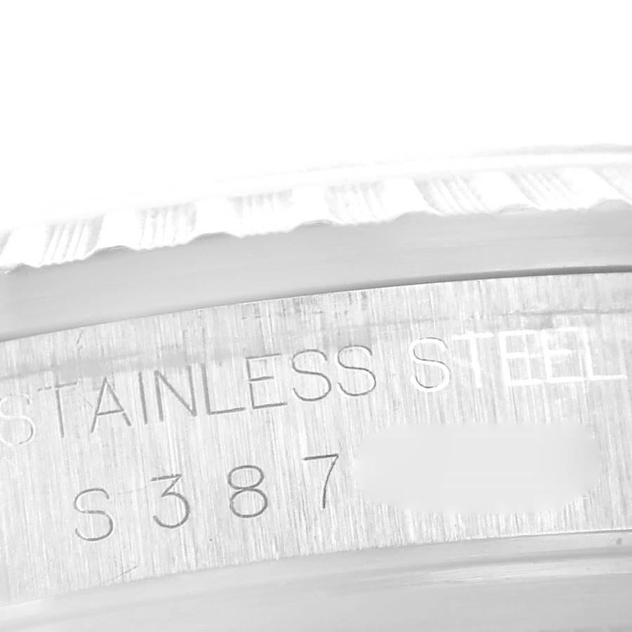Rolex Datejust Jubiläumsarmbanduhr aus Stahl mit weißem Zifferblatt 16220 im Angebot 3