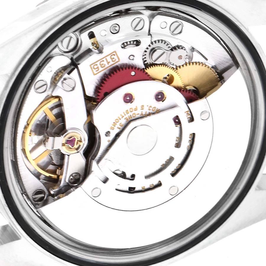 Rolex Datejust Jubiläumsarmbanduhr aus Stahl mit weißem Zifferblatt 16220 im Angebot 4