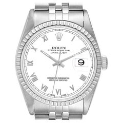 Rolex Datejust White Dial Jubilee Bracelet Steel Mens Watch 16220