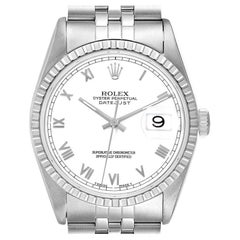 Rolex Datejust Quadrante Bianco Bracciale Jubilee Acciaio Orologio Uomo 16220