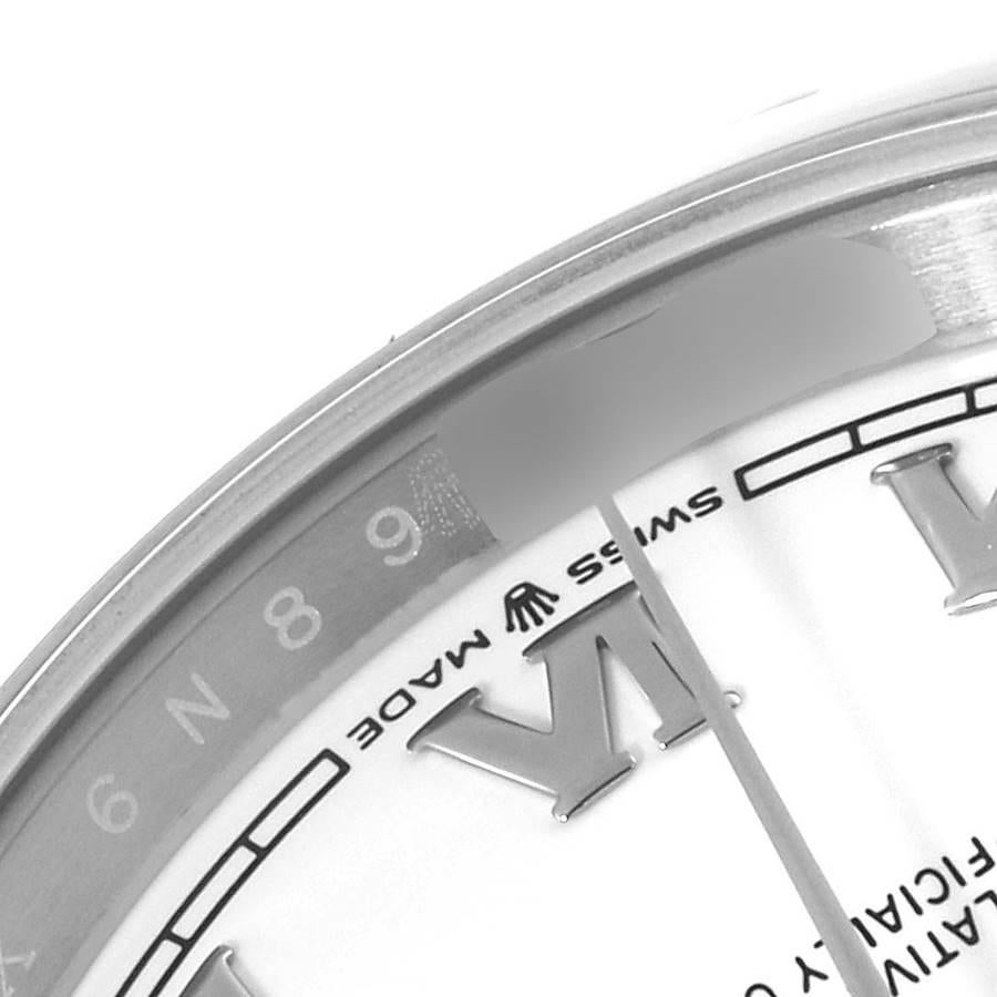 Rolex Datejust White Dial Oyster Bracelet Steel Mens Watch 126200 Unworn For Sale 1