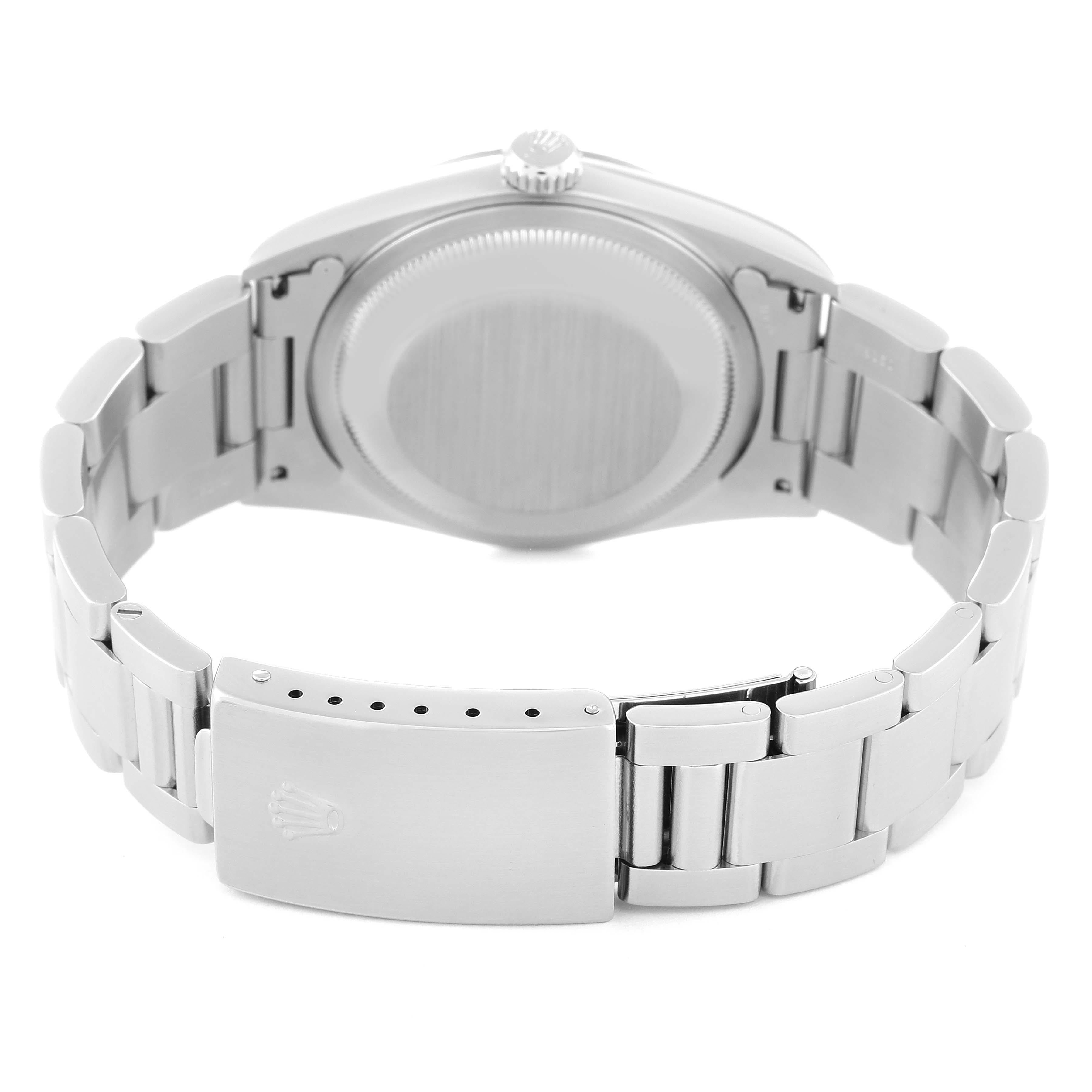 Rolex Datejust White Dial Smooth Bezel Steel Mens Watch 16200 3
