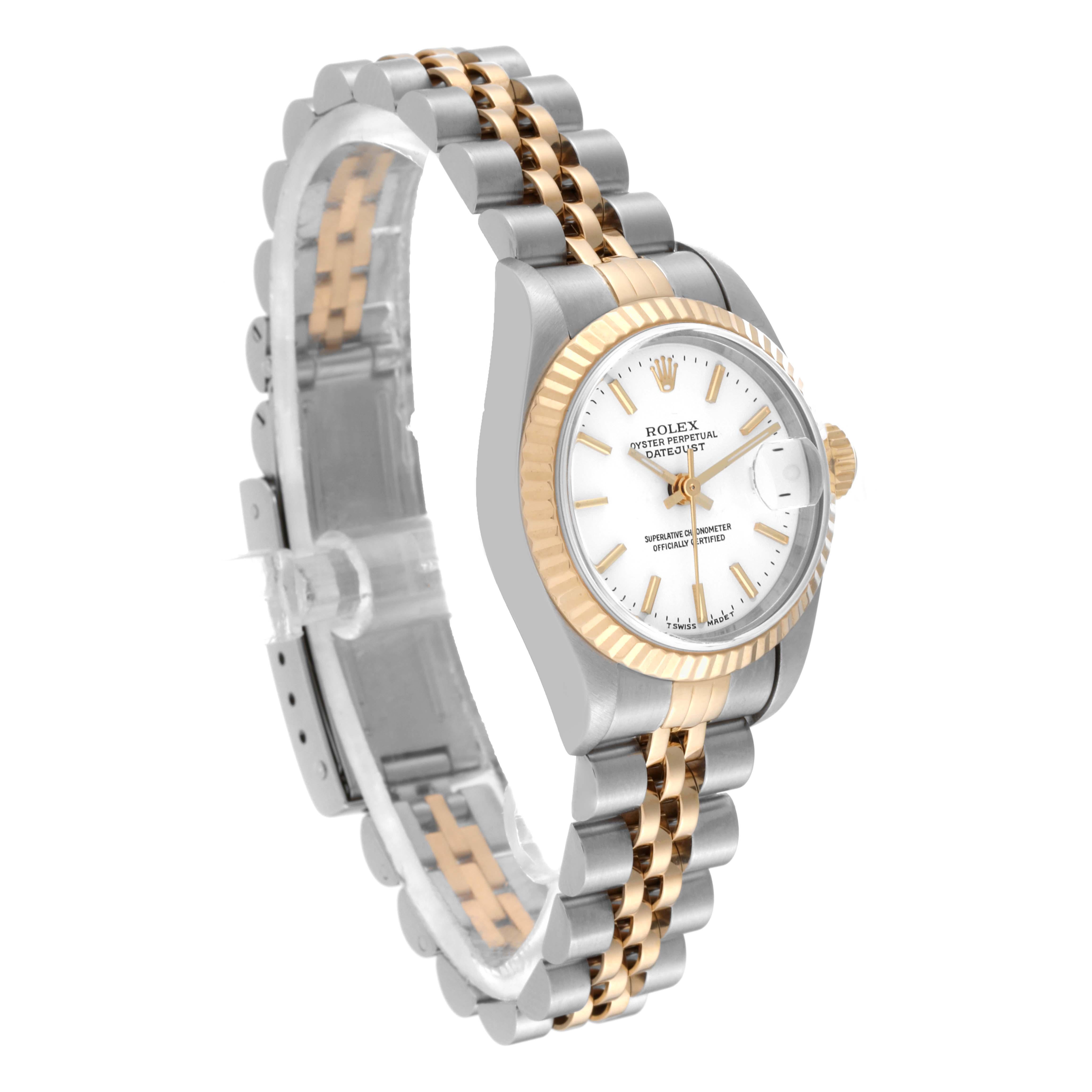 Rolex Datejust White Dial Steel Yellow Gold Ladies Watch 69173 7