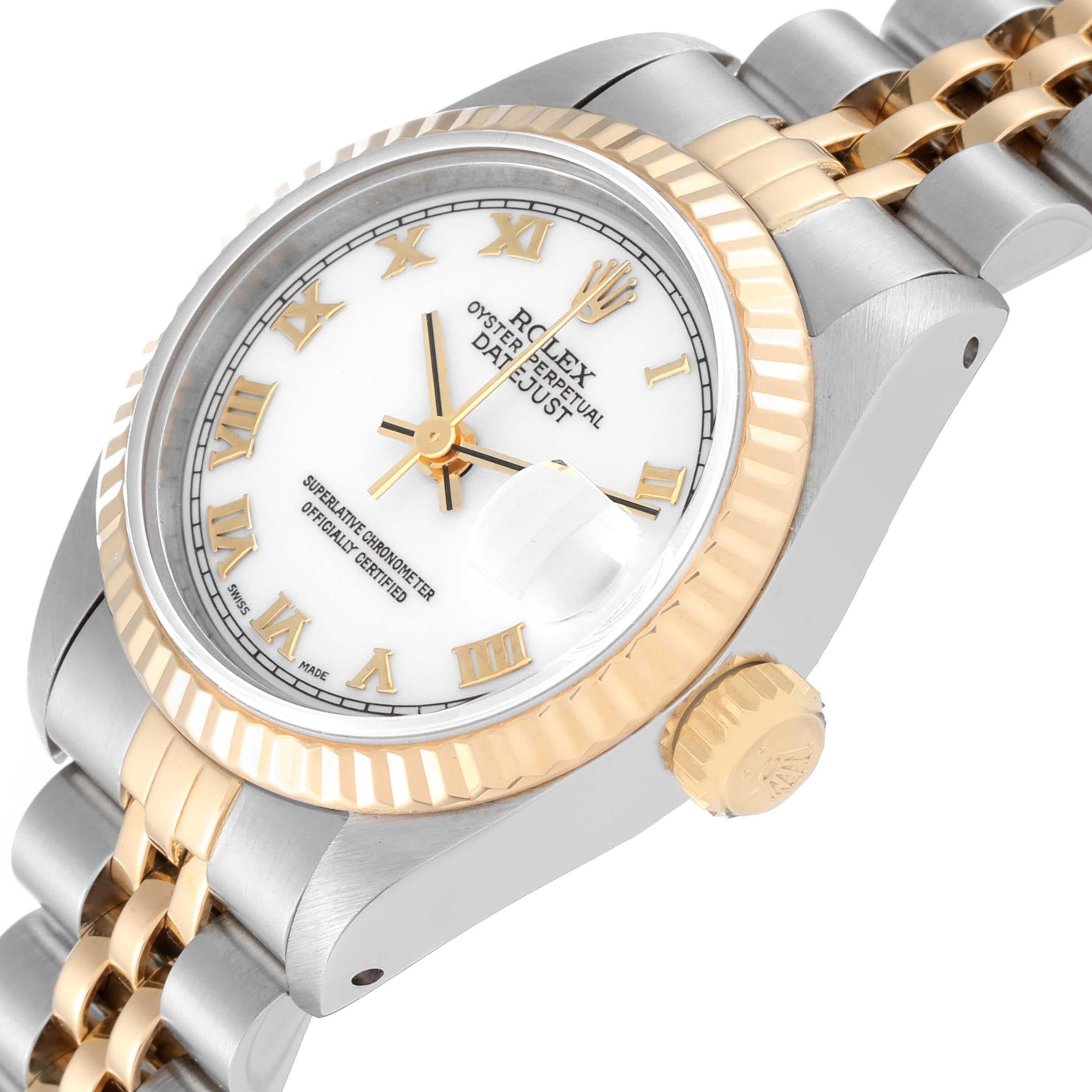 Rolex Datejust White Dial Steel Yellow Gold Ladies Watch 69173 For Sale 1