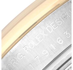 Rolex Datejust White Diamond Dial Steel Yellow Gold Ladies Watch 179163