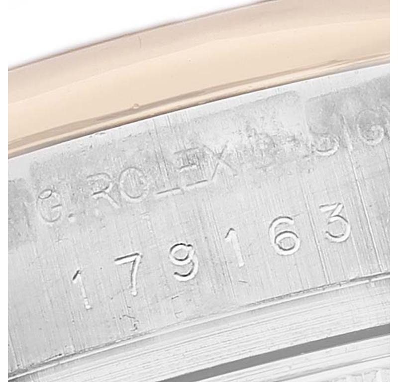 Rolex Datejust White Diamond Dial Steel Yellow Gold Ladies Watch 179163 2