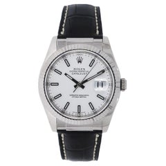 Rolex Datejust White Gold 116139 on S-Strap