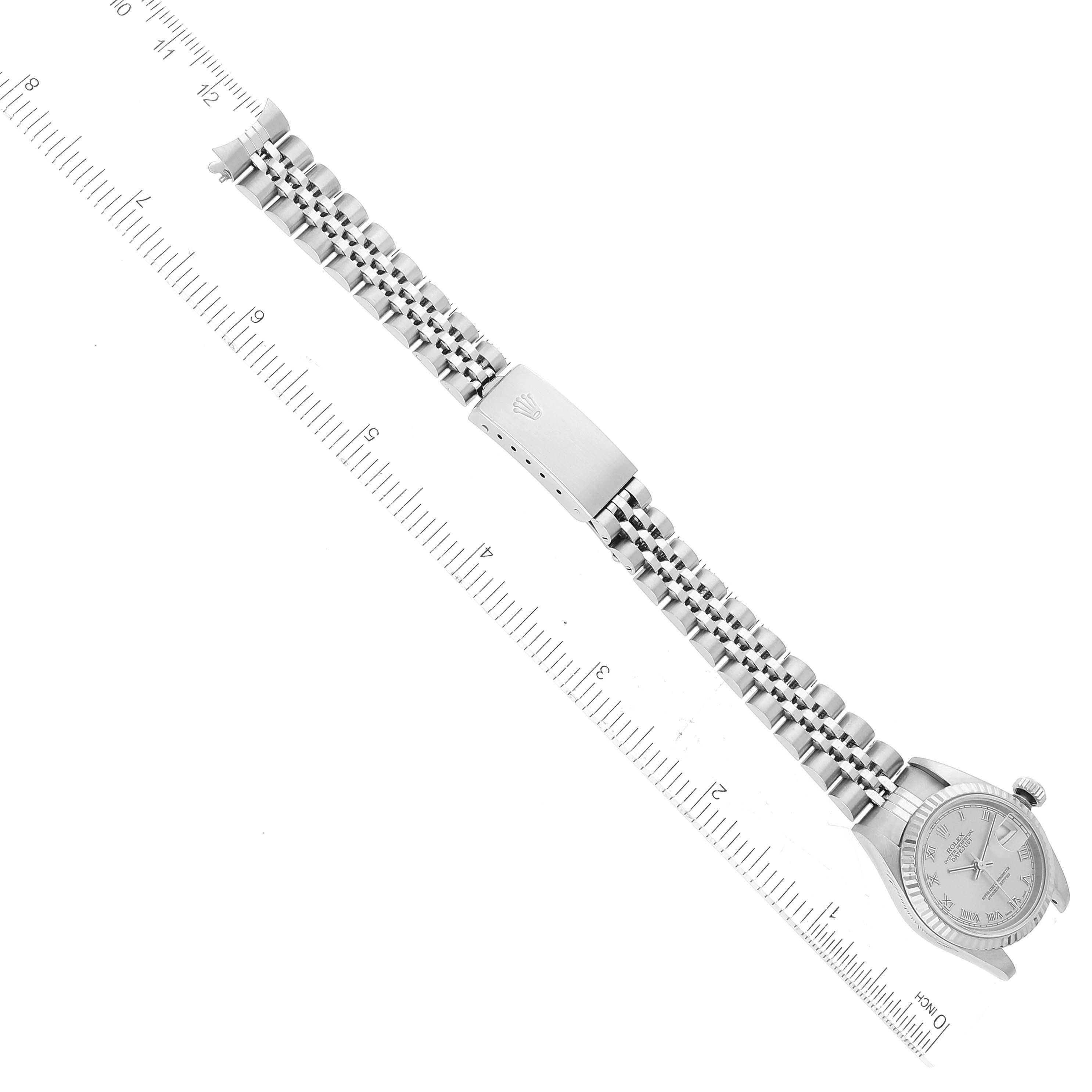 Rolex Datejust White Gold Silver Roman Dial Steel Ladies Watch 79174 6