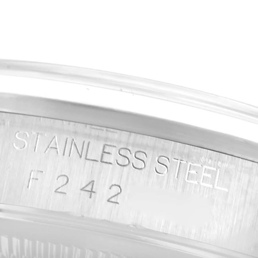 Rolex Datejust White Roman Dial Jubilee Bracelet Steel Mens Watch 16200 In Excellent Condition In Atlanta, GA