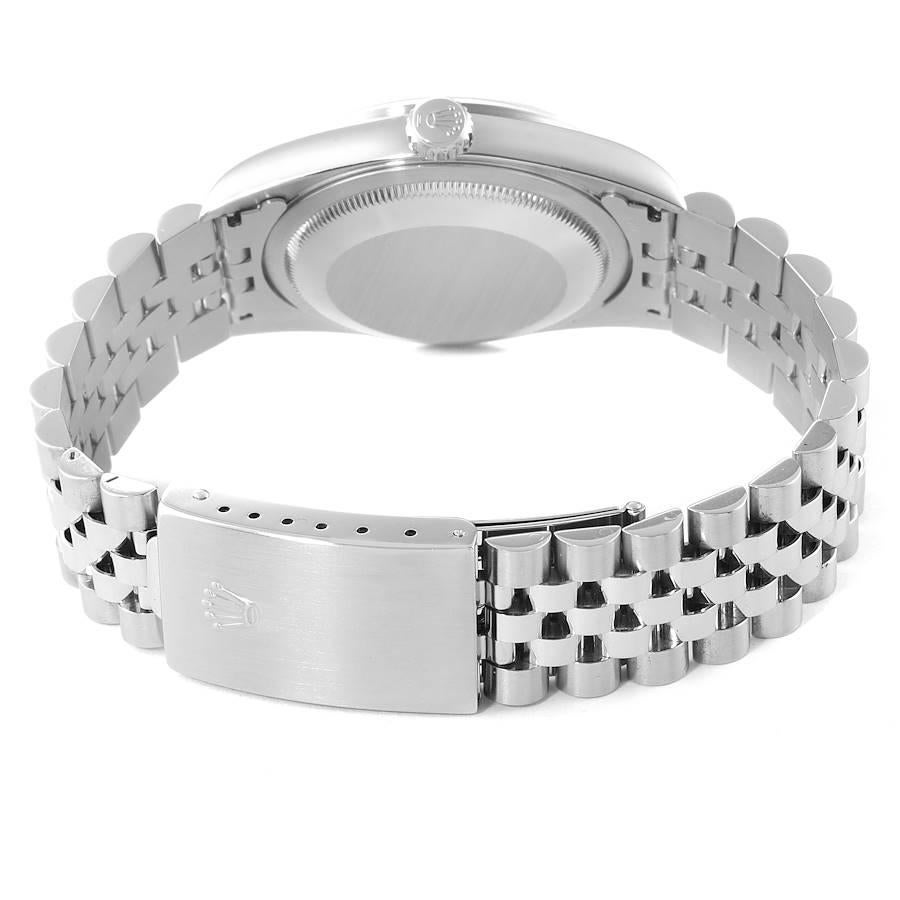 Rolex Datejust White Roman Dial Jubilee Bracelet Steel Mens Watch 16200 2