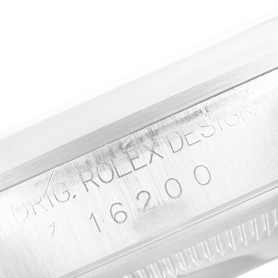 Rolex Datejust White Roman Dial Oyster Bracelet Steel Mens Watch 16200 3