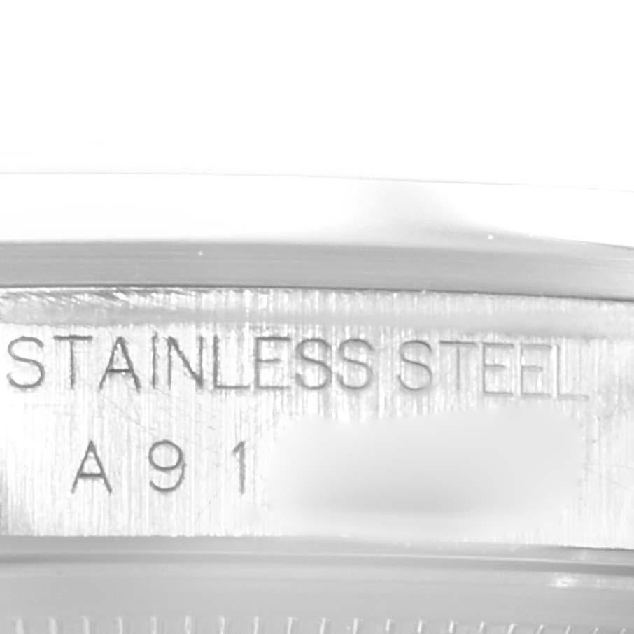 Rolex Datejust White Roman Dial Oyster Bracelet Steel Mens Watch 16200 For Sale 3