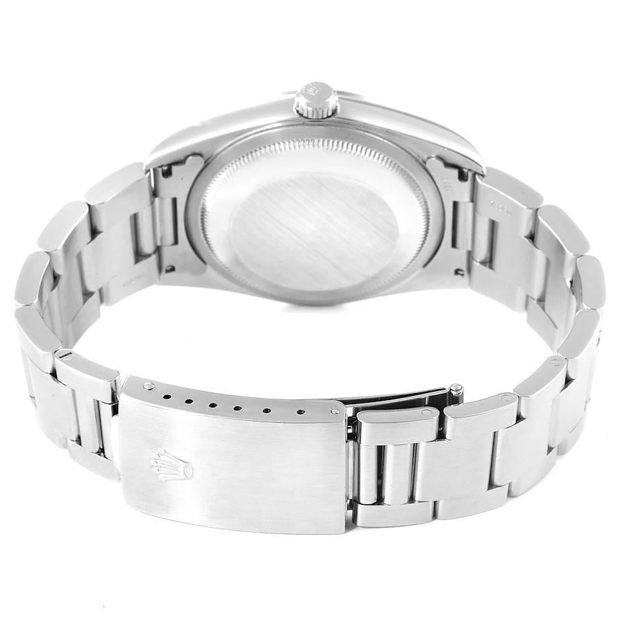 Rolex Datejust White Roman Dial Oyster Bracelet Steel Mens Watch 16200 5