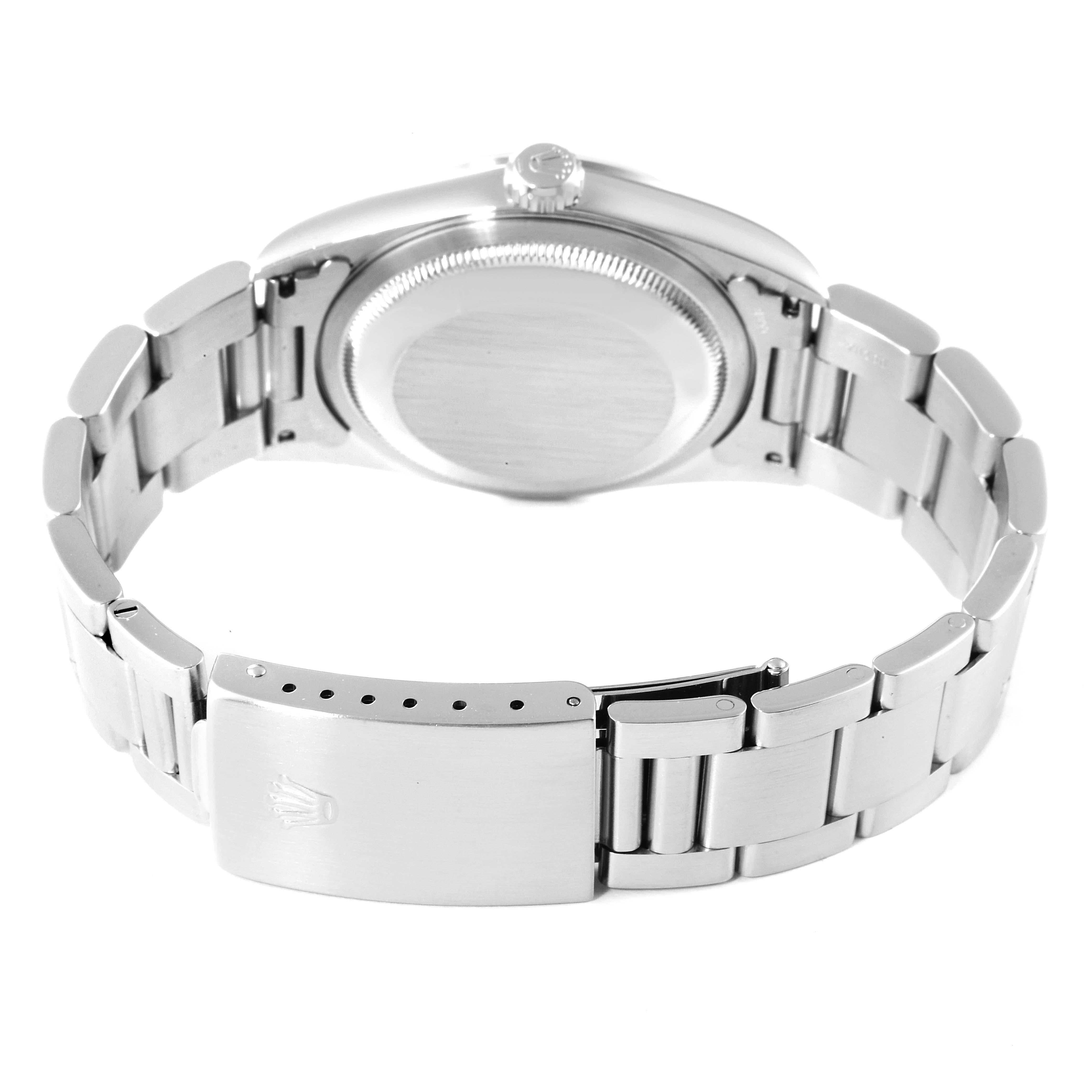 Rolex Datejust White Roman Dial Oyster Bracelet Steel Mens Watch 16200 For Sale 5