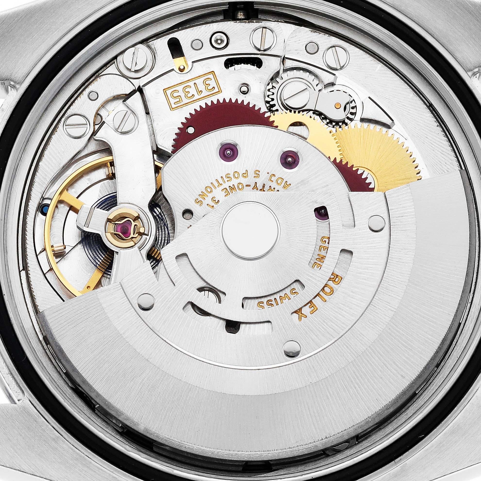 Rolex Datejust White Roman Dial Steel Mens Watch 116200 Box Card en vente 6