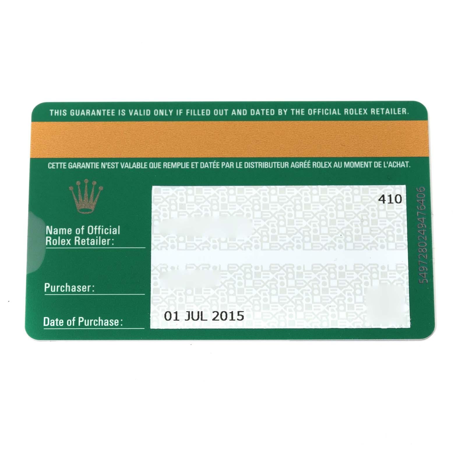 Rolex Datejust Weiße Stahl-Herrenuhr 116200 Box Card mit römischem Zifferblatt im Angebot 2