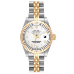Rolex Datejust White Roman Dial Steel Yellow Gold Ladies Watch 69173