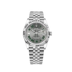 Rolex Datejust Wimbledon Dial Jubilee 126234 Brand New Fluted Bezel 36mm
