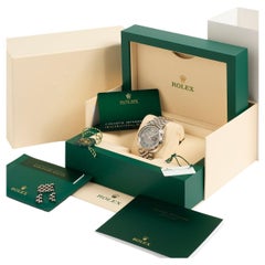 Rolex Datejust Wristwatch Ref 126234 "Wimbledon Dial'. White Gold Fluted Bezel.