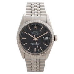 Rolex Datejust Armbanduhr Ref 16030, schwarzes Zifferblatt, 36 mm, kompletter Satz, Yr 1986