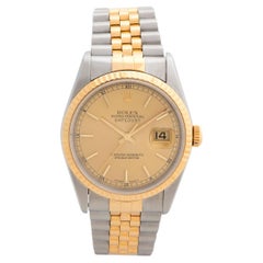Rolex Datejust Wristwatch Ref 16233, 18K Yellow Gold Case, Champagne Dial, 1998