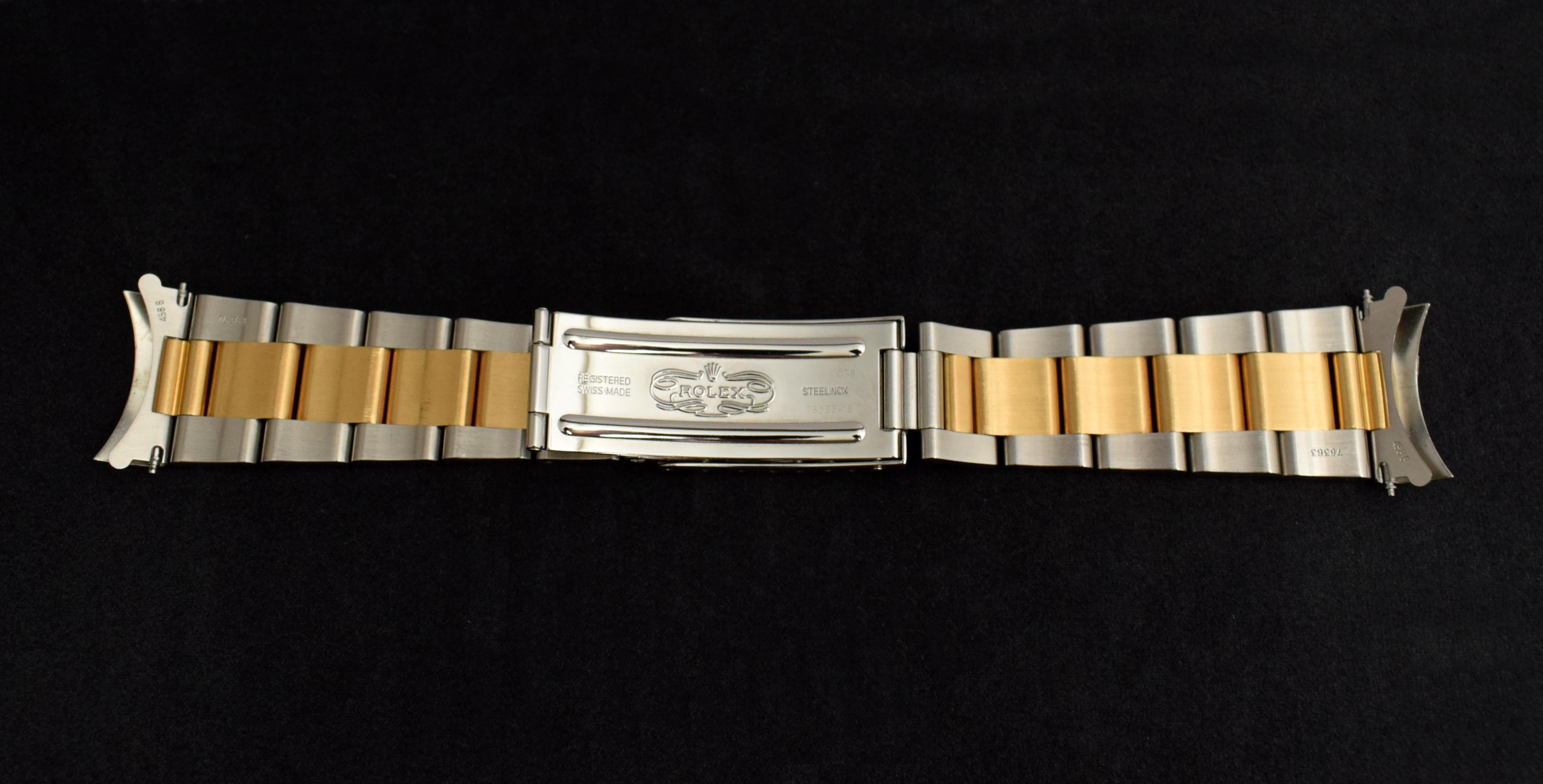 Rolex Datejust Uhr aus Gelbgold und Stahl mit Onyx-Zifferblatt und Diamant 16233, 2002 8