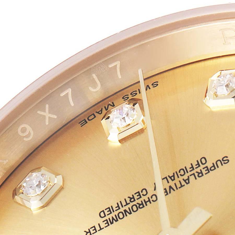 Men's Rolex Datejust Yellow Gold Champagne Diamond Dial Mens Watch 116238