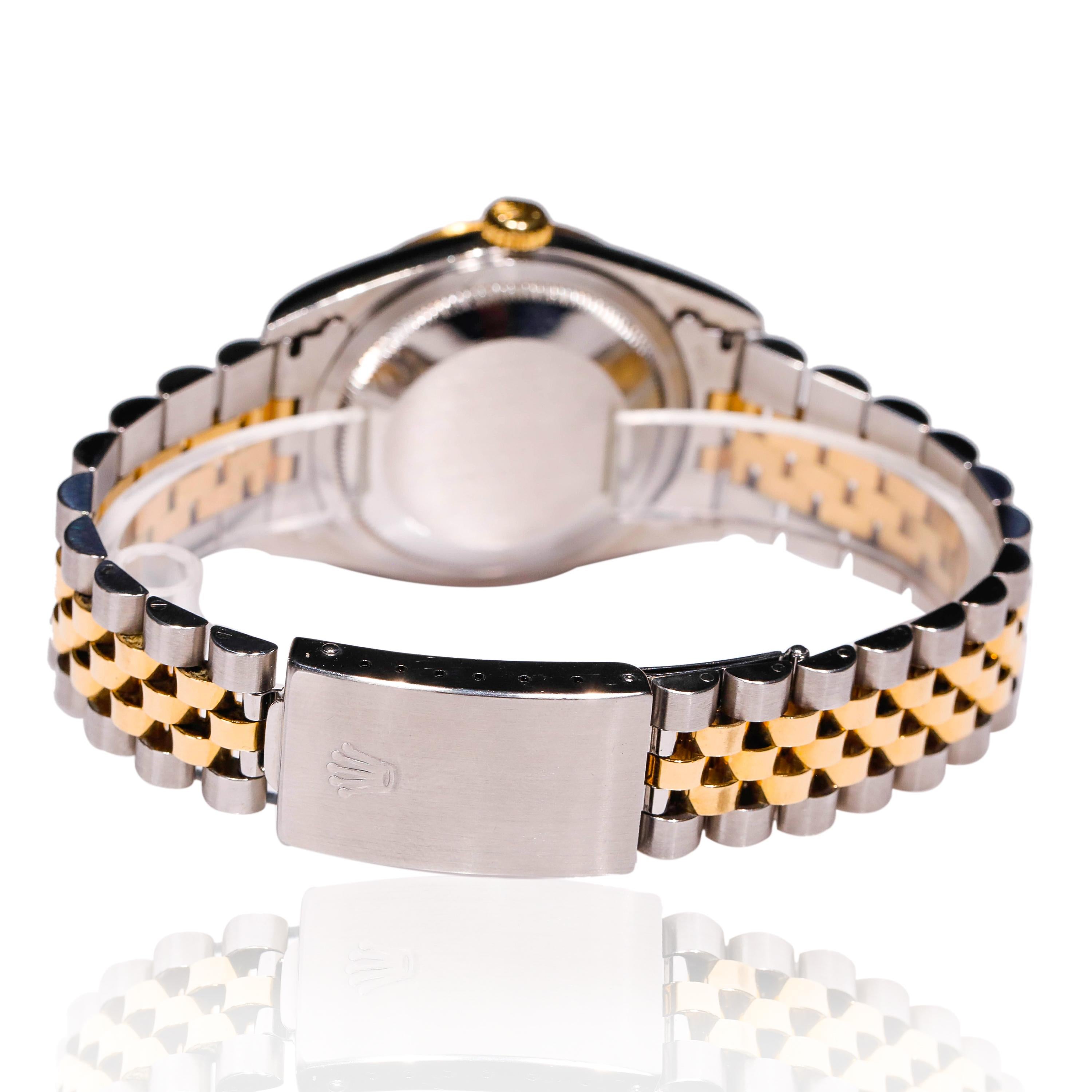 Rolex Datejust Gelbgold Edelstahl Jubiläumsarmband Automatik-Armbanduhr Herren im Angebot