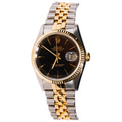 Rolex Datejust Gelbgold Edelstahl Jubiläumsarmband Automatik-Armbanduhr