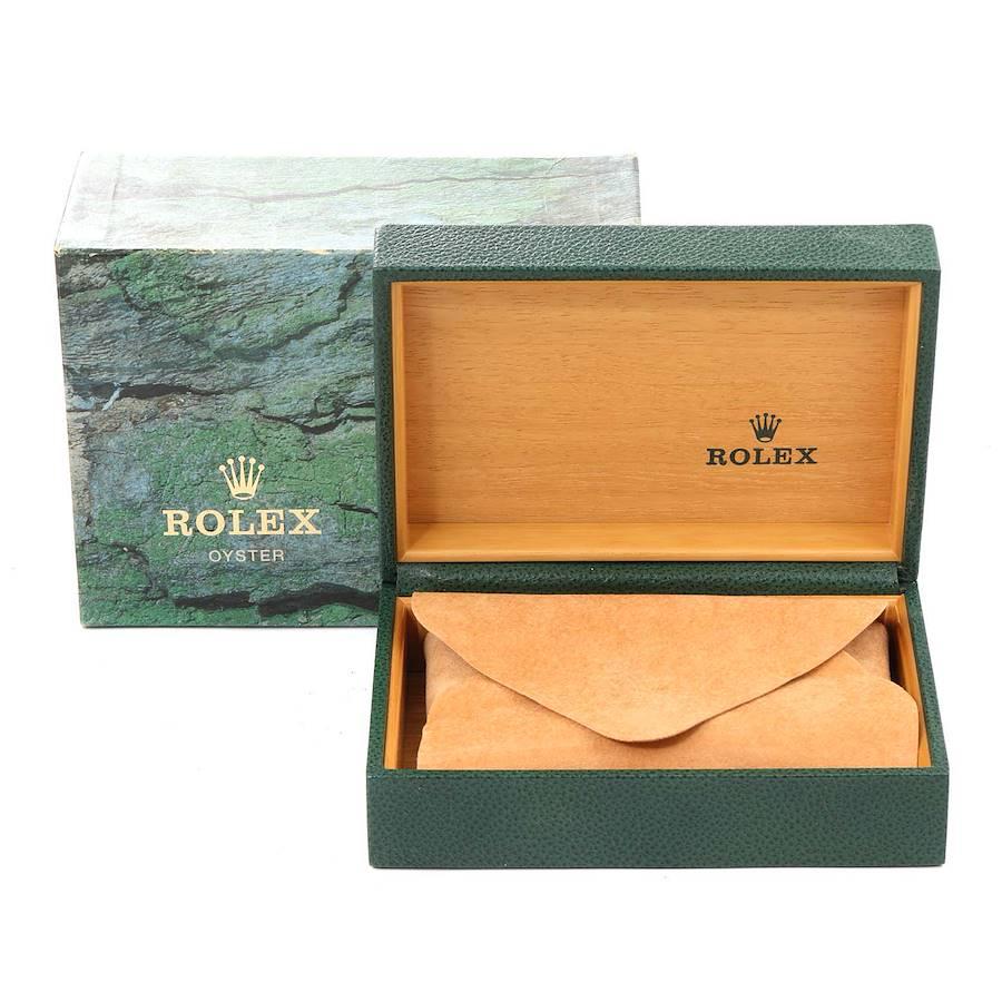Rolex Datejust Gelbgold Tigerauge Zifferblatt Vintage Herrenuhr 16018 im Angebot 8