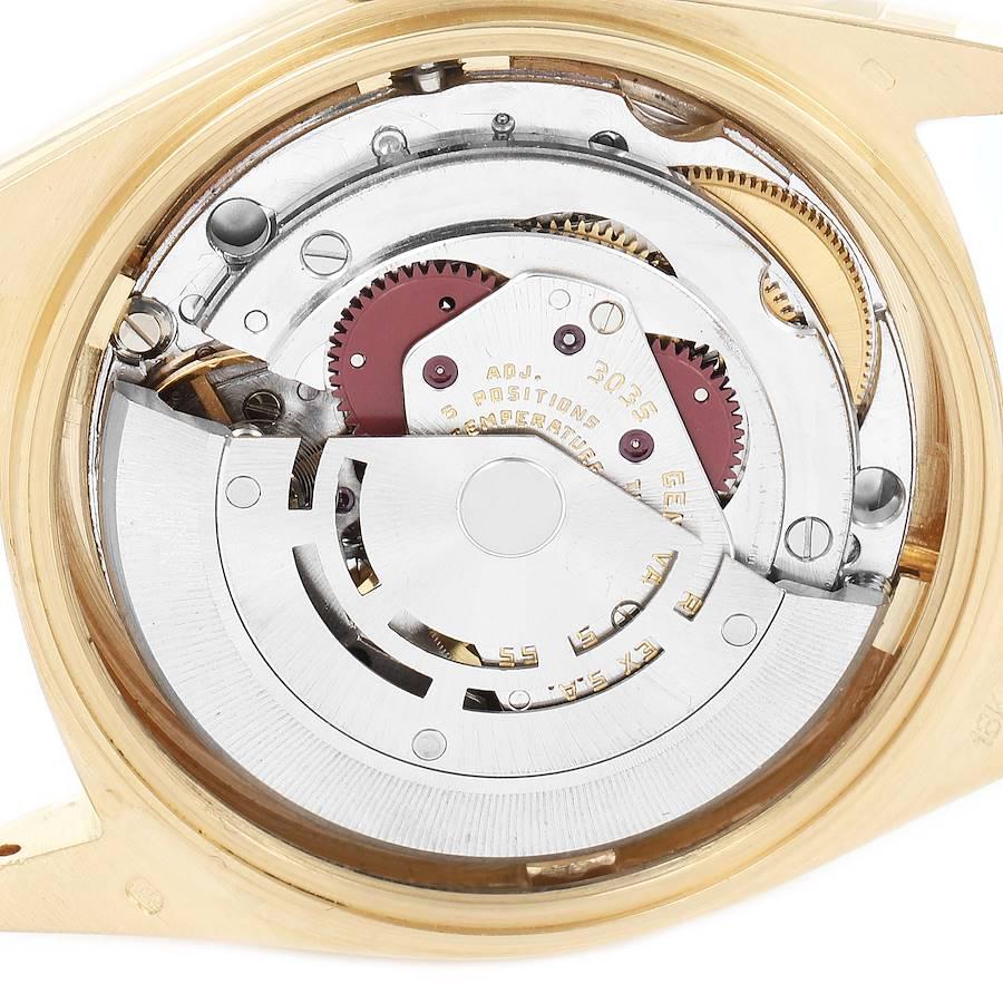 Rolex Datejust Gelbgold Tigerauge Zifferblatt Vintage Herrenuhr 16018 im Angebot 5
