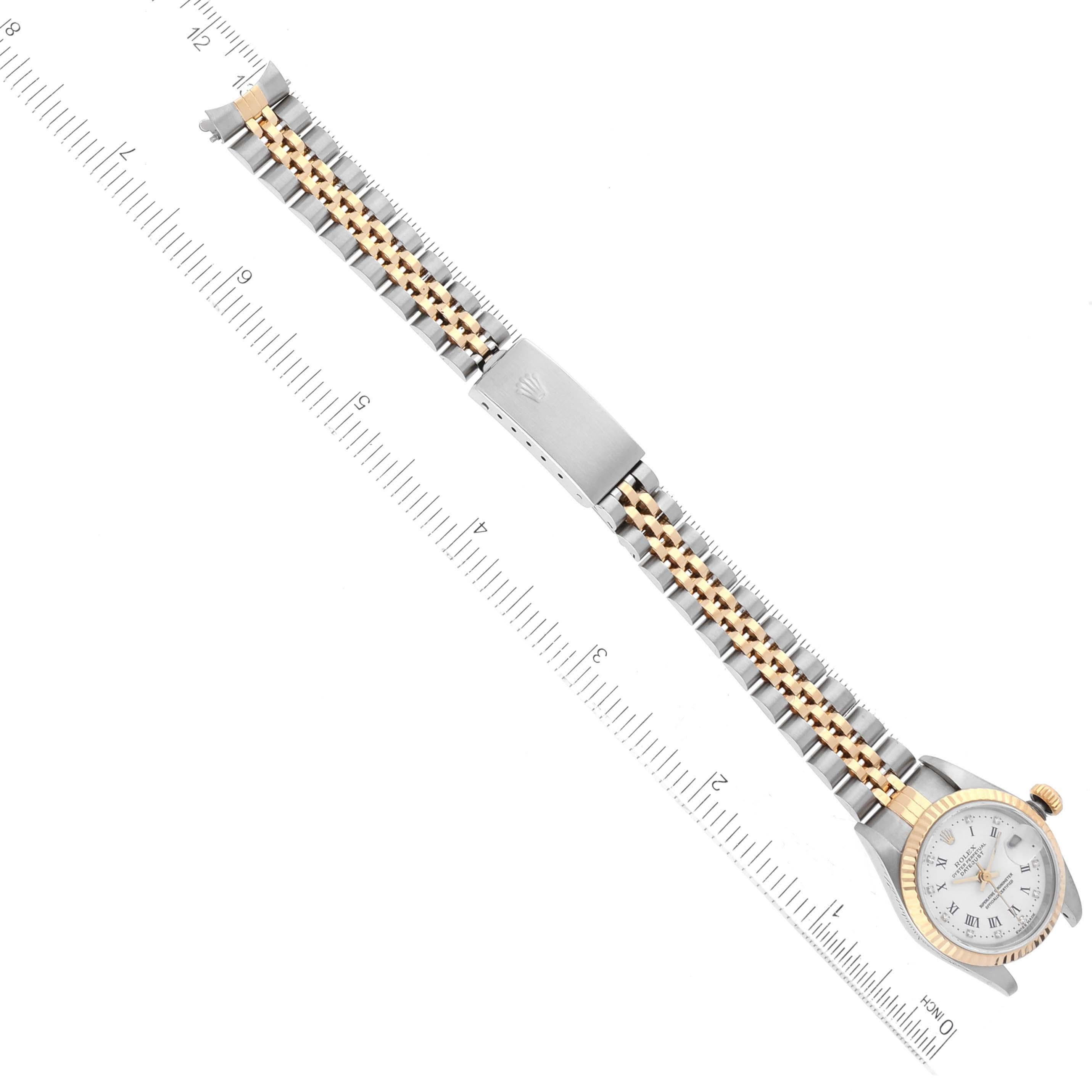 Rolex Datejust Yellow Gold White Diamond Dial Ladies Watch 79173 6