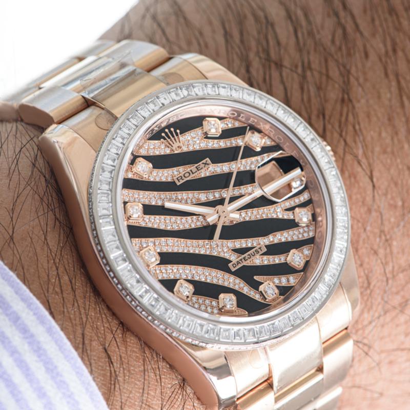 Rolex Datejust Zebra Nos Diamond Set 116285BBR In New Condition In London, GB