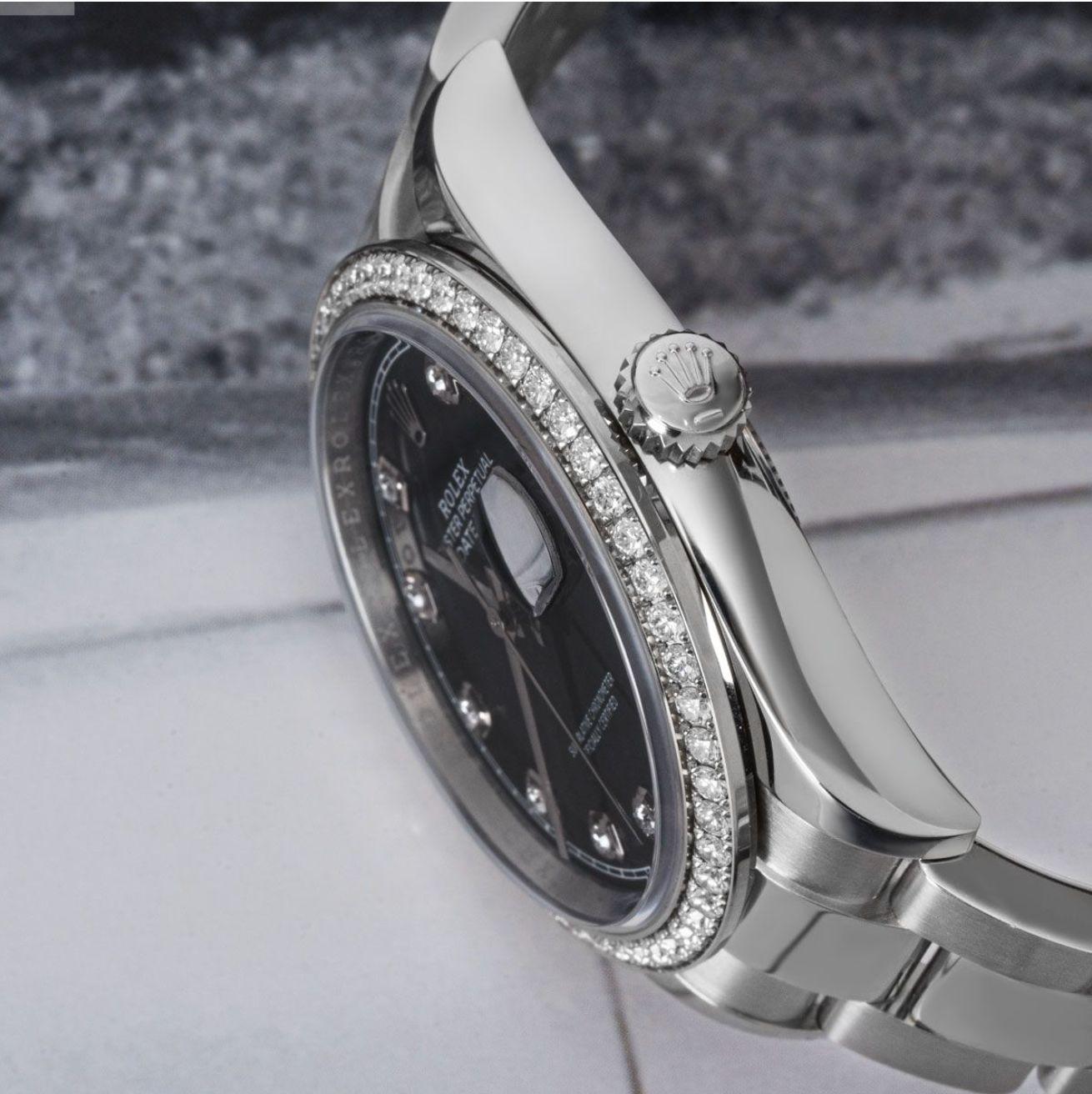 Round Cut Rolex Datejust Diamond Set 126284RBR For Sale