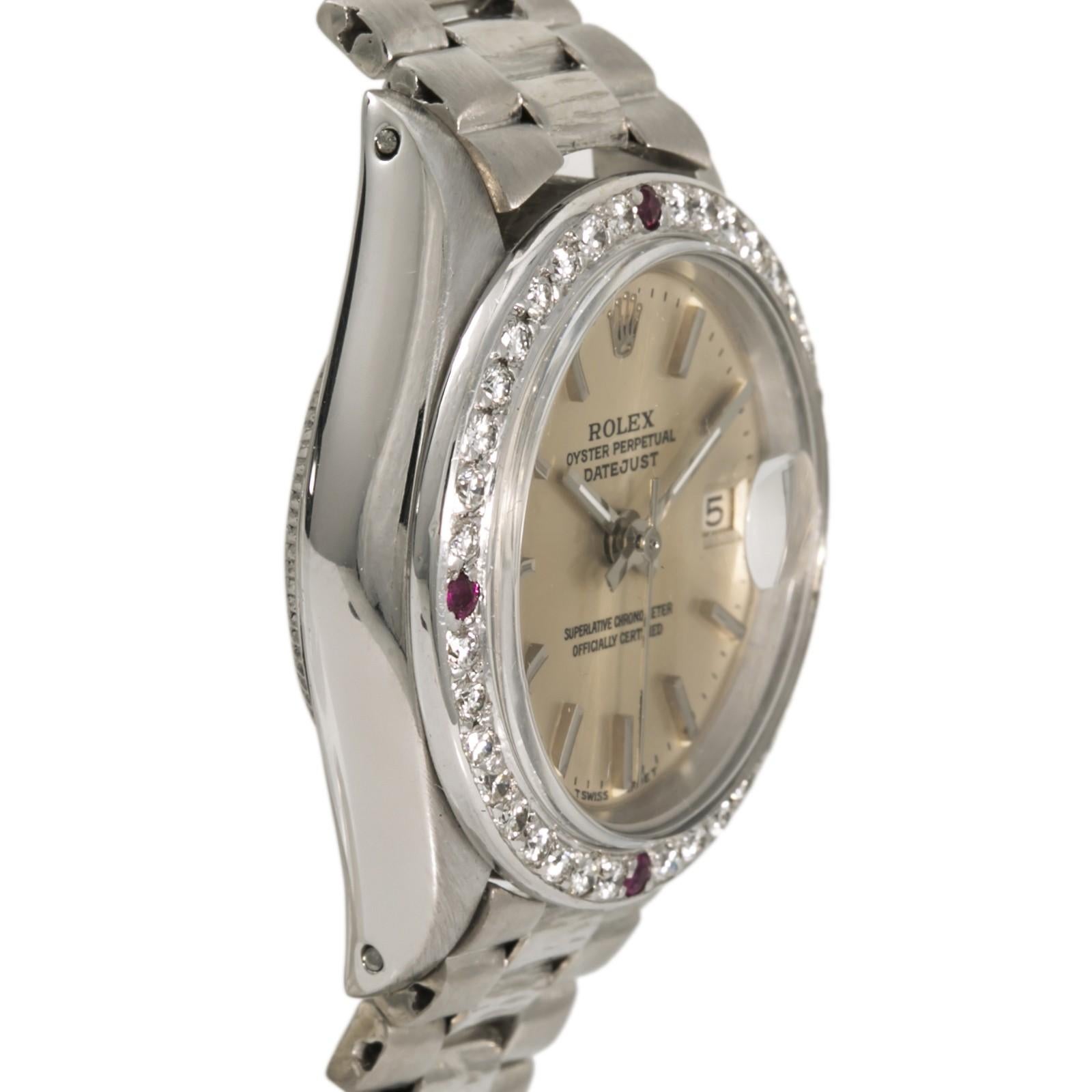 Rolex Datejust 6917, Silver Dial Certified Authentic In Good Condition For Sale In Miami, FL