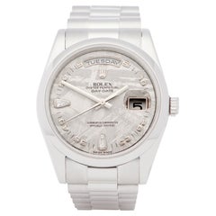 Rolex Day-Date 0 118206 Unisex Platinum Meteorite Watch