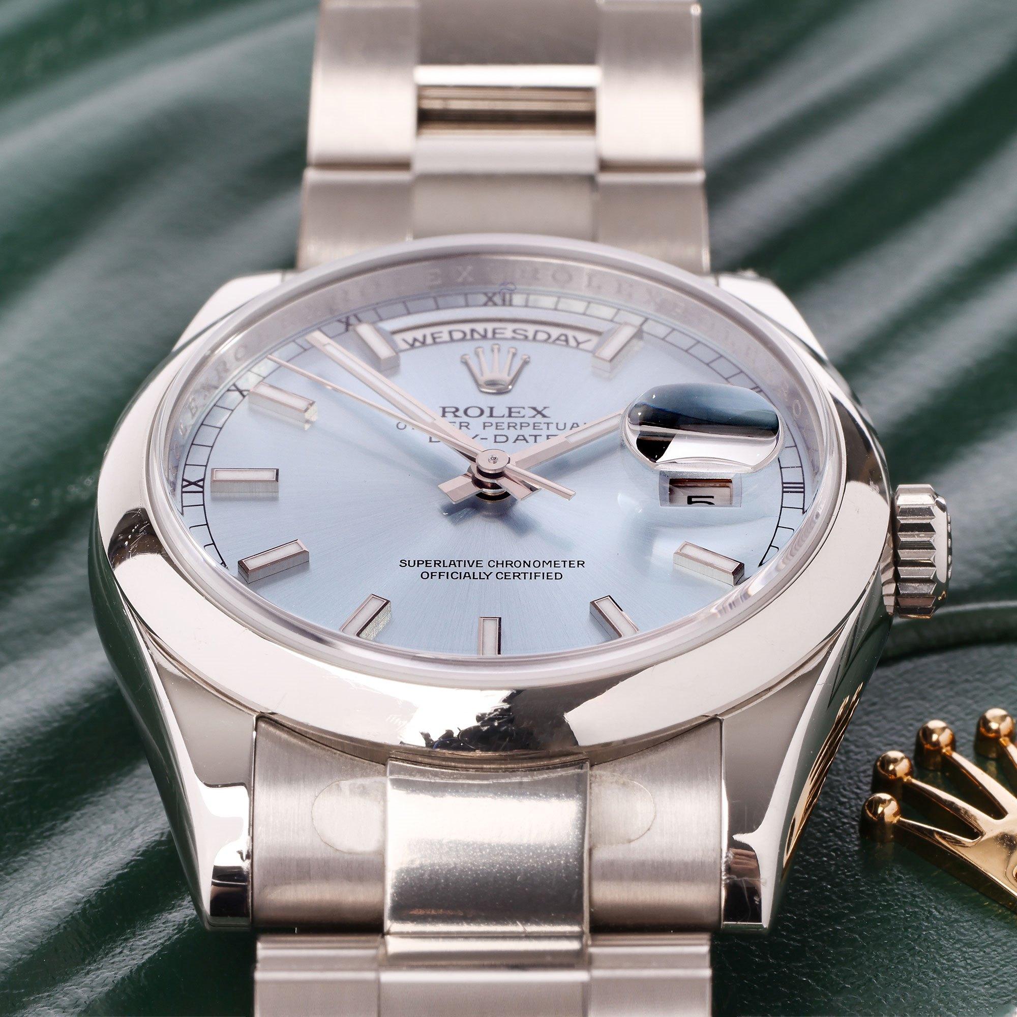 Rolex Day-Date 0 118209 Men White Gold 0 Watch 2
