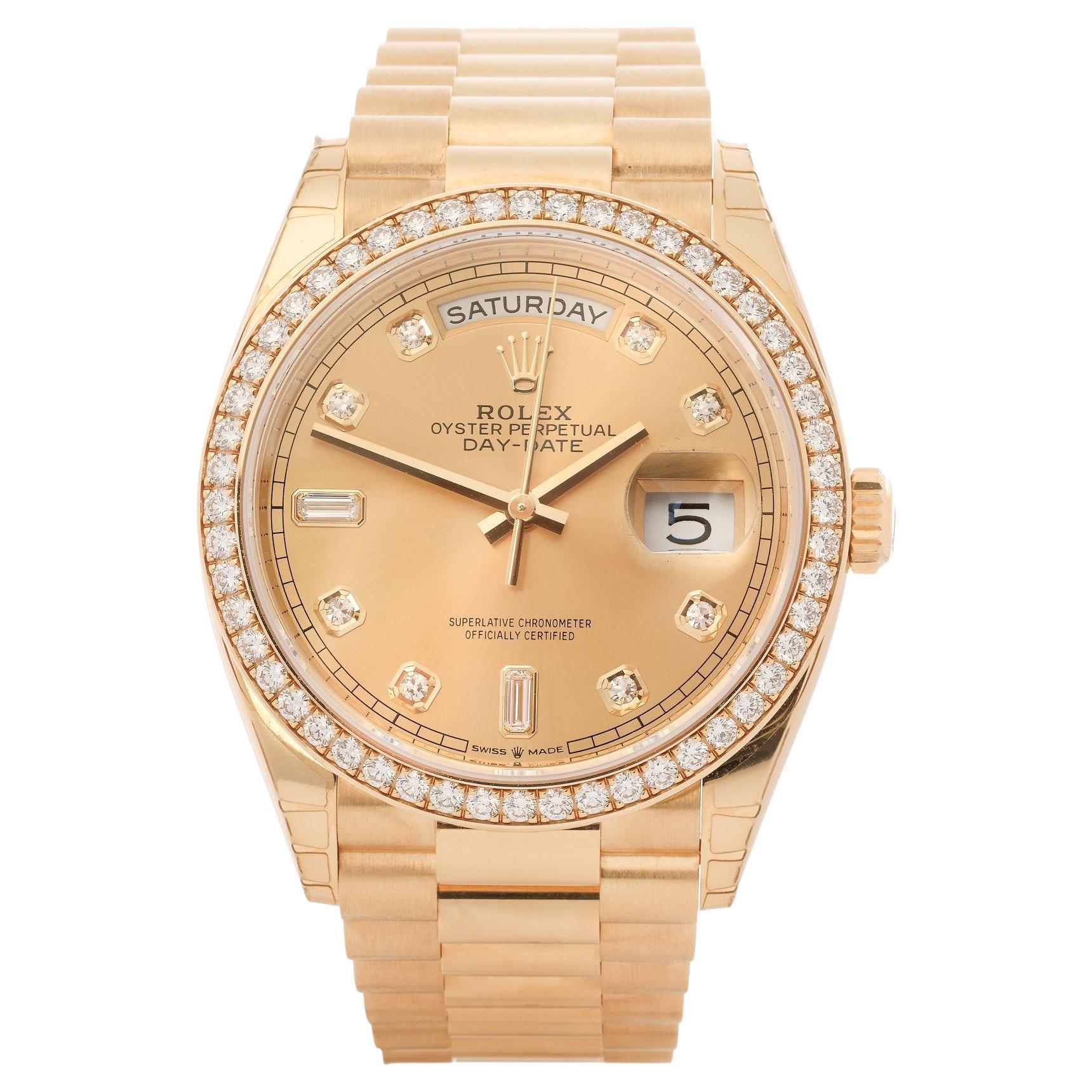 Rolex Day-Date 0 128348RBR Men Yellow Gold 0 Watch