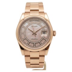 Rolex Day-Date Rose Gold Carousel Diamond Mother of Pearl Watch