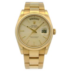 Rolex Day-Date 118208 18K Yellow Gold Linen Dial Full-Set