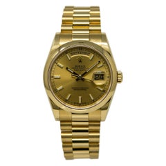 Rolex Day-Date 118208, Gold Dial, Certified and Warranty