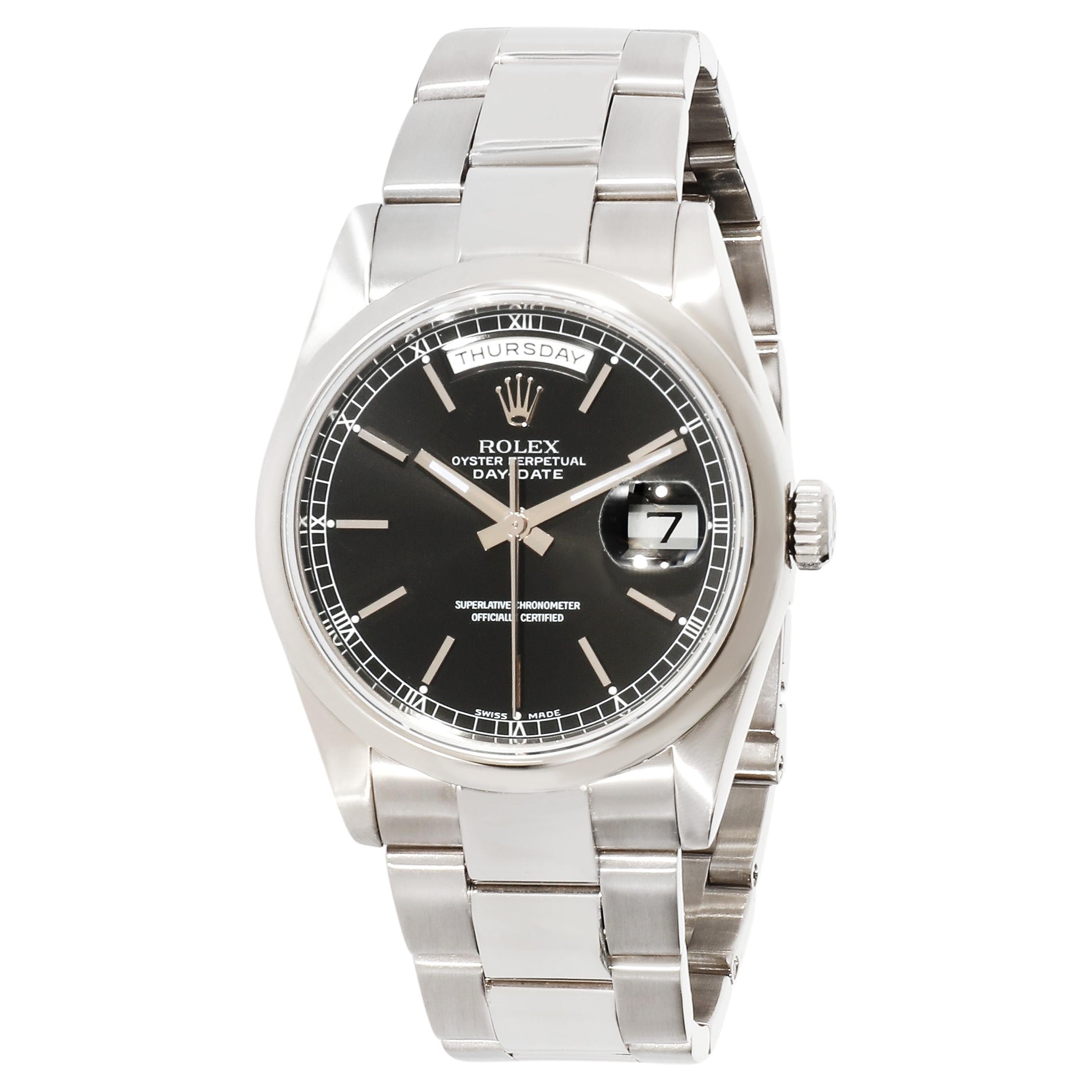 Rolex Day-Date 118209 Men's Watch in 18kt White Gold For Sale