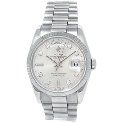 Rolex Day-Date 118209, Silver Dial, Certified and Warranty
