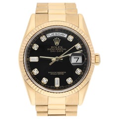 Rolex Day Date 118238 Presidencial 36 mm Oro Amarillo 18K Esfera Diamante Negro