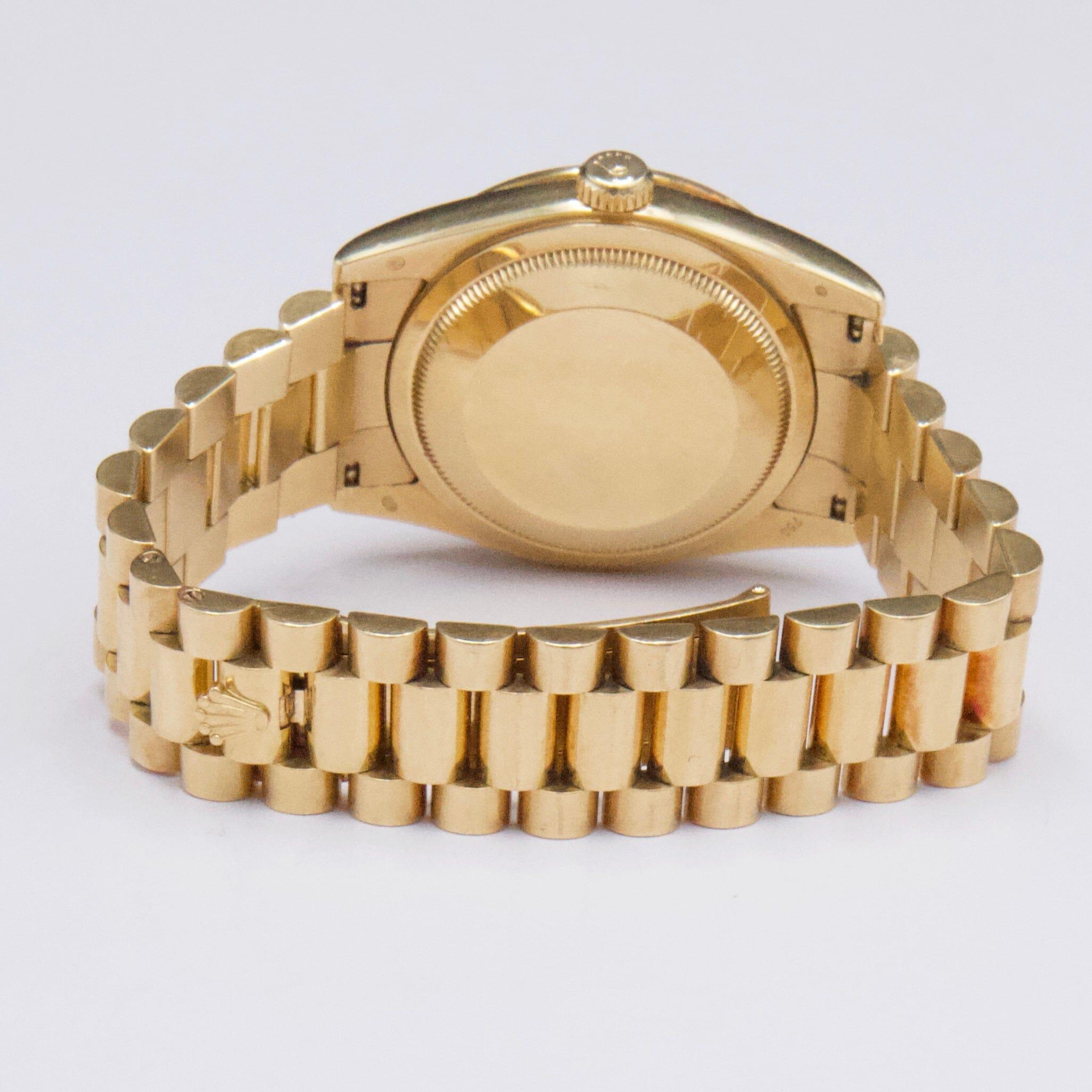 Rolex Day-Date 118348 Esfera Diamante Oro Amarillo 18K Reloj Caballero Caja Papeles 2