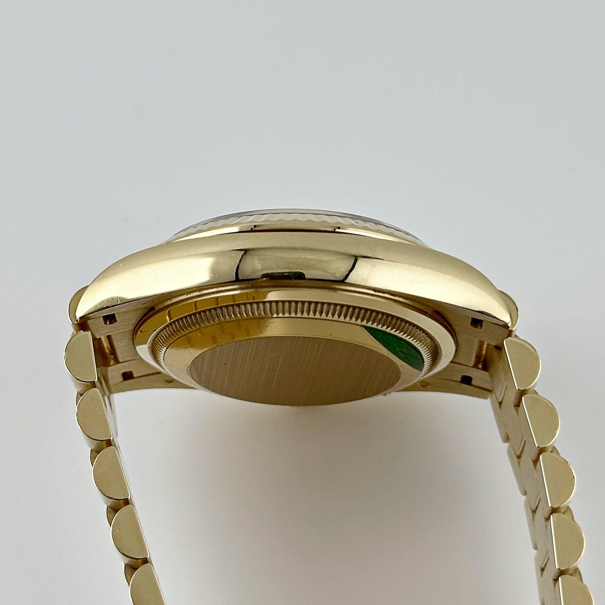 Rolex Day-Date 128238 Yellow Gold Green Ombré Diamond Dial (2024) For Sale 5