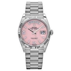 Rolex Day-Date 128239 Quadrante in oro rosa opale con numeri romani e diamanti (2022)