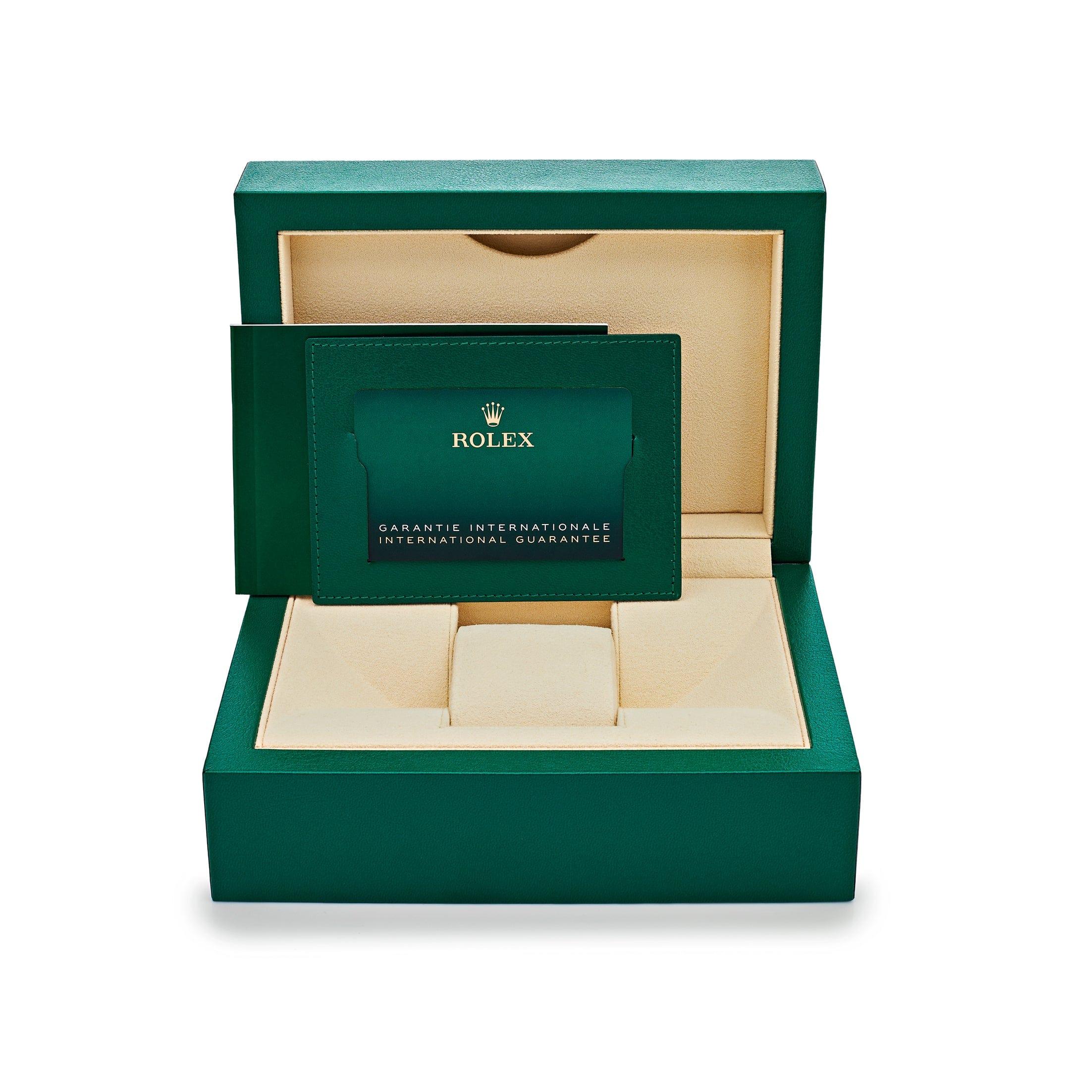 Women's Rolex Day-Date 128345RBR Rose Gold Rainbow Diamond Pave Dial (2021) For Sale