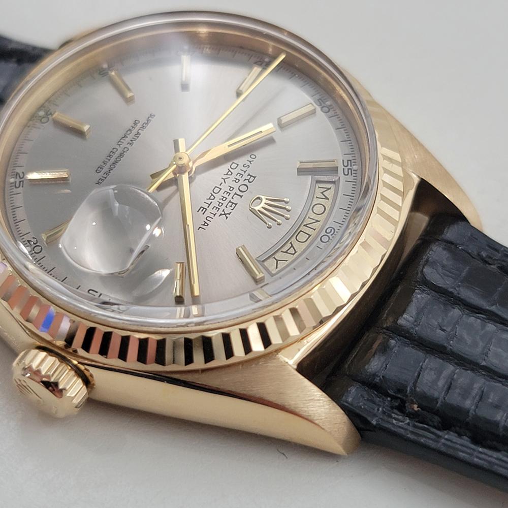 Rolex Day Date 1803 18k Oro macizo Hombre Presidente Automático 1970s Vintage RA610 en venta 1
